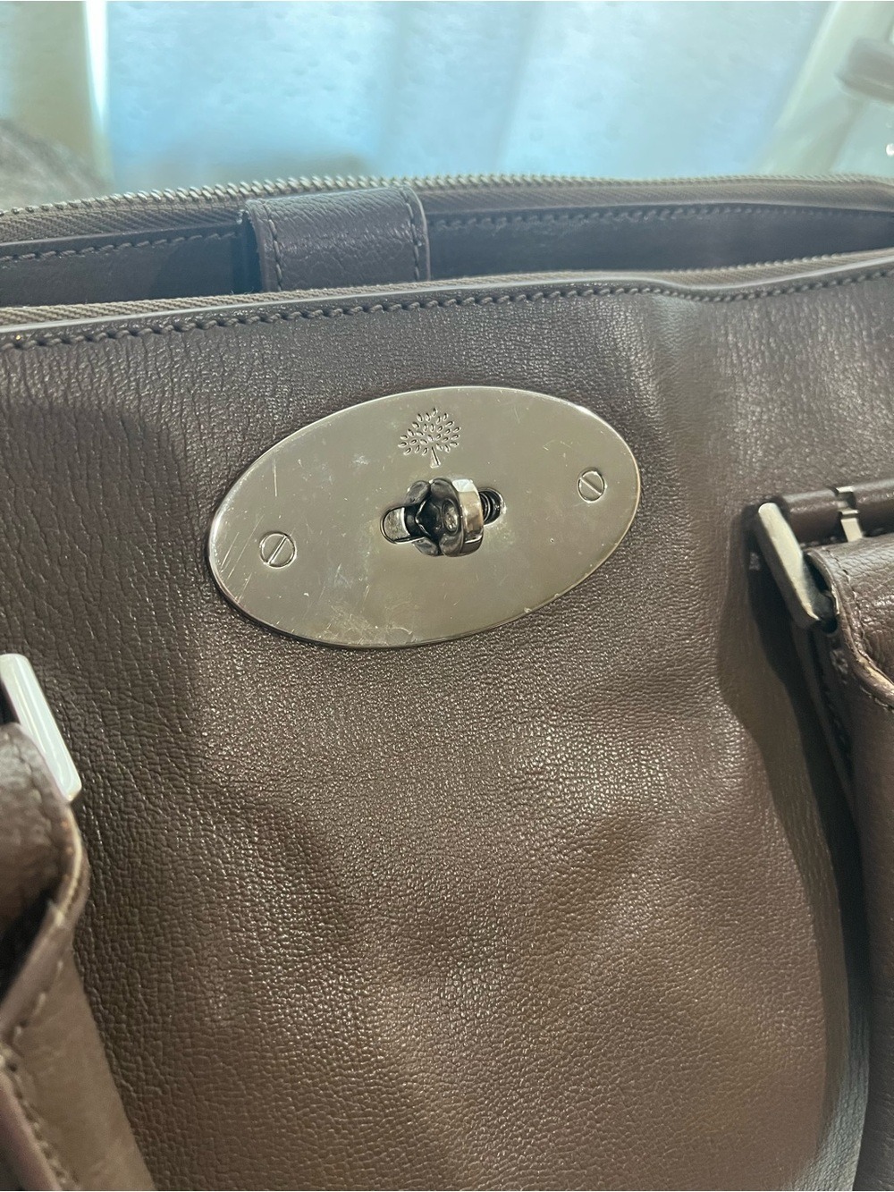 MULBERRY TAUPE ZIPPERED BAYSWATER - Picture 7 of 15